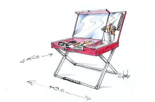 Disegno per mobile beauty da viaggio